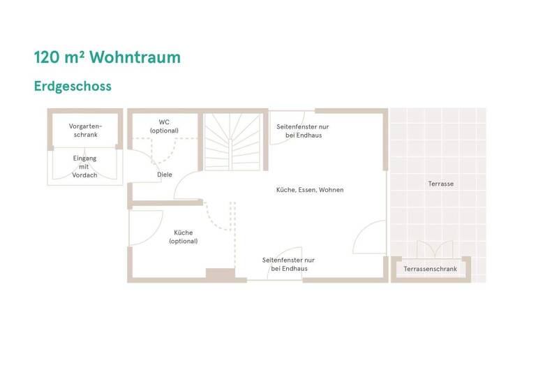 Reihenmittelhaus zum Kauf - Erstbezug provisionsfrei 329.990 € 4 Zimmer 120 m² 180,8 m² Grundstück Weißdornweg 27 Innenstadt Kaiserslautern 67657
