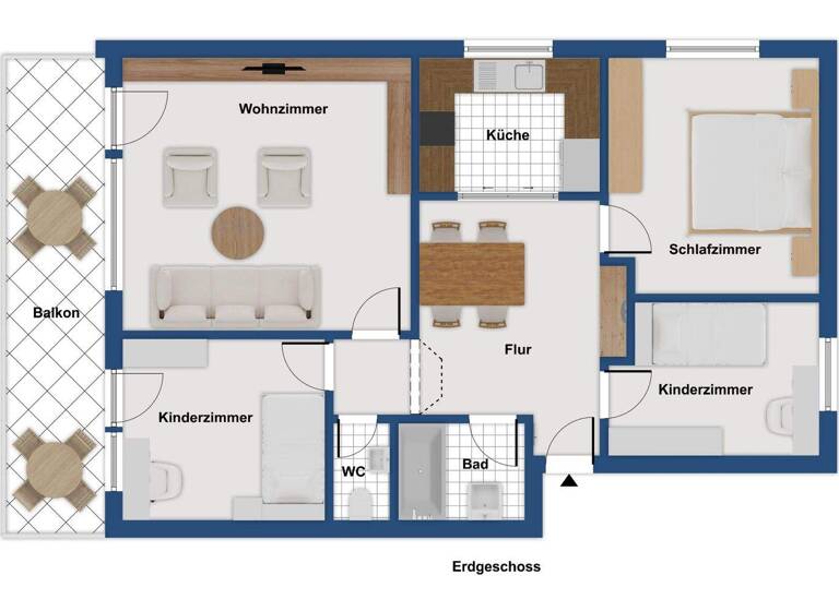 Wohnung zum Kauf 329.000 € 4 Zimmer 82,7 m² 1. Geschoss Kleinsachsenheim Sachsenheim 74343