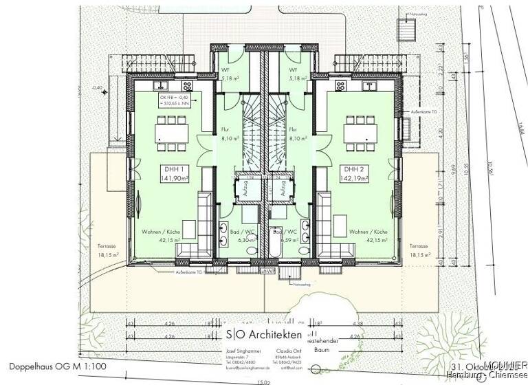 Doppelhaushälfte zum Kauf 837.210 € 5 Zimmer 141,9 m² 300 m² Grundstück Eggstätt 83125