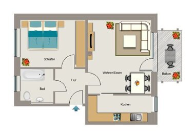 Wohnung zur Miete nur mit Wohnberechtigungsschein 283,15 € 2,5 Zimmer 54,9 m² 1. Geschoss In der Welheimer Mark 75 Ebel / Welheimer Mark Bottrop 46238