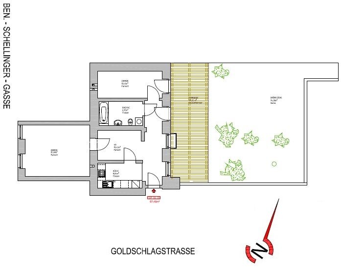 Wohnung zum Kauf 249.000 € 2 Zimmer 67,5 m²<br/>Wohnfläche Wien 1150