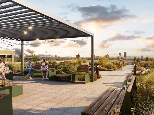 Wohnung zum Kauf - Erstbezug provisionsfrei 395.900 € 2 Zimmer 37,5 m² 2. Geschoss Lerchenauer Straße Ecke Georg-Zech-Allee 280 Feldmoching-Hasenbergl München 80995