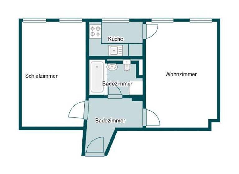 Wohnung zum Kauf 49.900 € 2 Zimmer 48,2 m² 2. Geschoss Schloßchemnitz Chemnitz 09113