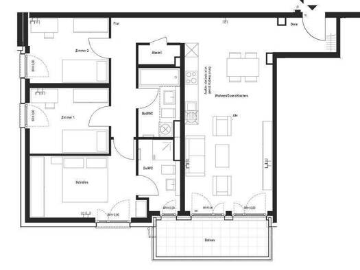 Wohnung zur Miete 1.293 € 4 Zimmer 98,4 m² 2. Geschoss Salinenstraße 4 Jagstfeld Bad Friedrichshall 74177