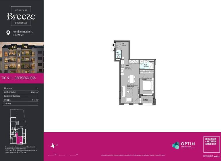 Wohnung zum Kauf - Erstbezug 348.000 € 2 Zimmer 50,1 m² 1. Geschoss frei ab 01.12.2027 Kendlerstraße 31 Wien 1140