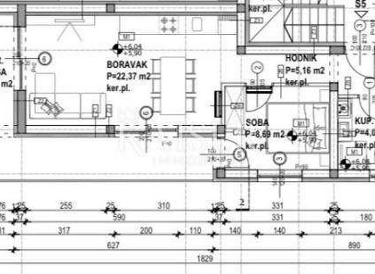 Wohnung zum Kauf 188.000 € 3 Zimmer 62 m² 2. Geschoss Povljana Povljana
