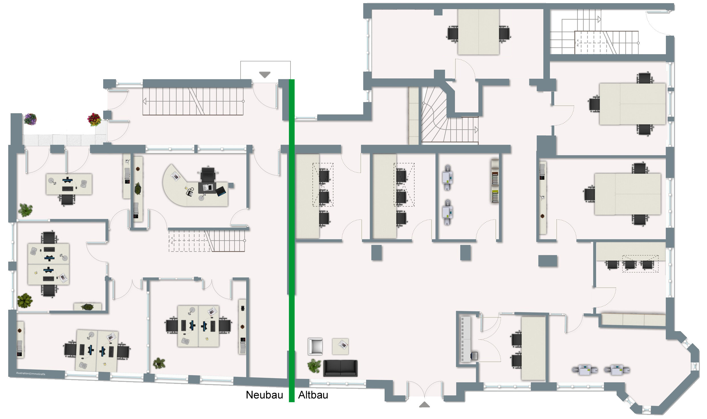 Bürofläche zur Miete provisionsfrei 11.716 € 676 m²<br/>Bürofläche Bilk Düsseldorf 40223