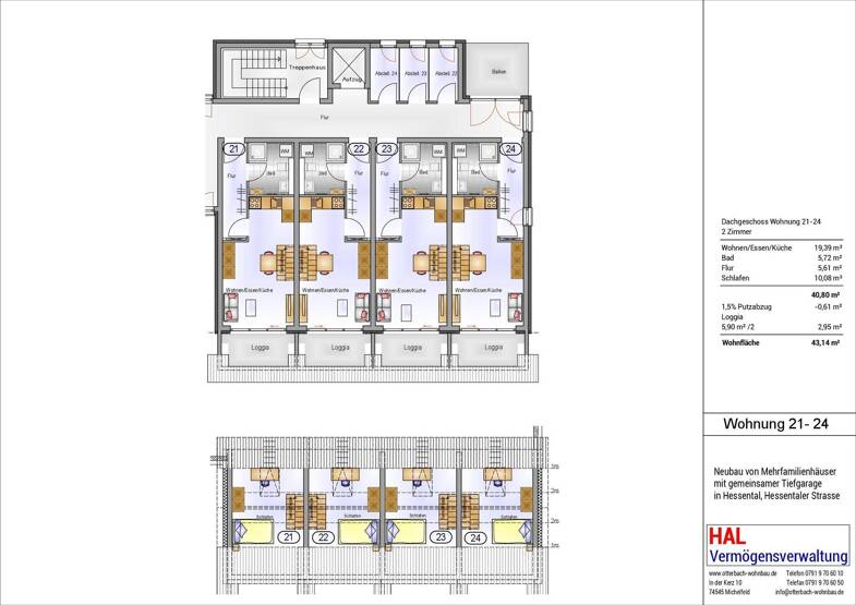 Wohnung zur Miete 625 € 1,5 Zimmer 43,1 m² Dachgeschoss, 4. Geschoss frei ab 01.08.2025 Hessentaler Straße 143 Hessental Schwäbisch Hall 74523