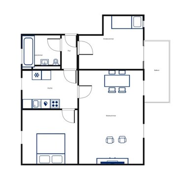 Wohnung zur Miete 640 € 3 Zimmer 67,4 m² 1. Geschoss frei ab 01.12.2024 Brühl 1 Laupheim Laupheim 88471