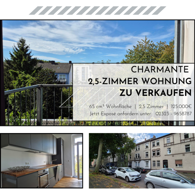 Wohnung zum Kauf 125.000 € 2,5 Zimmer 65 m² 2. Geschoss frei ab sofort Plutostraße 94 Röhlinghausen - Kern Herne 44651