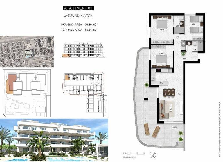 Wohnung zum Kauf - Erstbezug provisionsfrei 369.000 € 4 Zimmer 117 m² Cabo Roig 03189