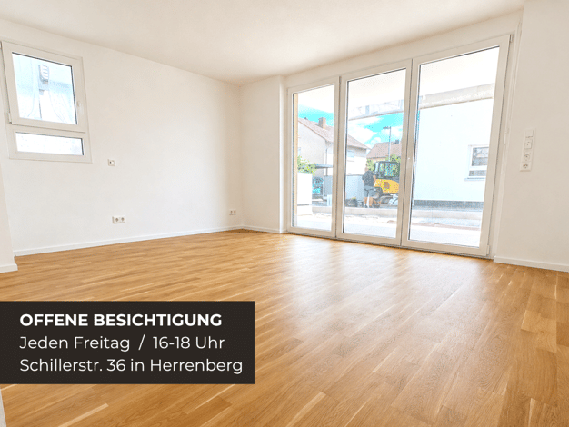 Terrassenwohnung zum Kauf - Neubau provisionsfrei 379.000 € 2 Zimmer 53,2 m² EG Schillerstraße 36 Herrenberg Herrenberg 71083