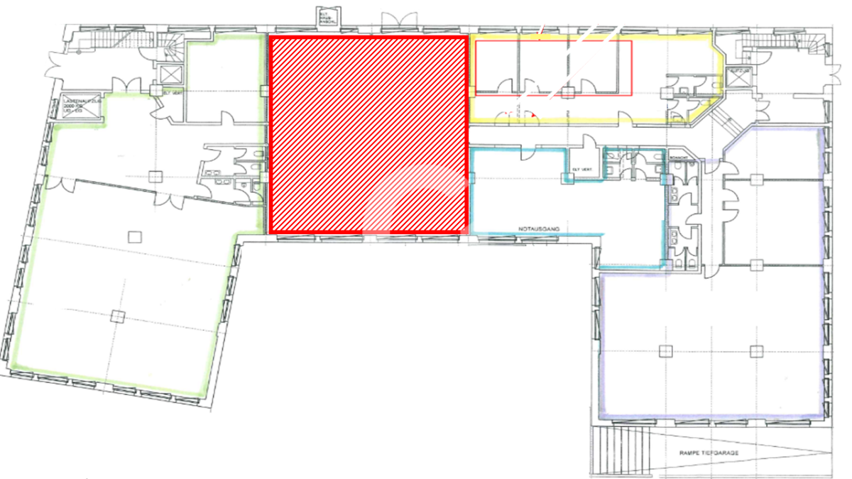 Büro-/Praxisfläche zur Miete provisionsfrei 15 € 235 m²<br/>Bürofläche ab 235 m²<br/>Teilbarkeit Heslach Stuttgart, Süd 70178