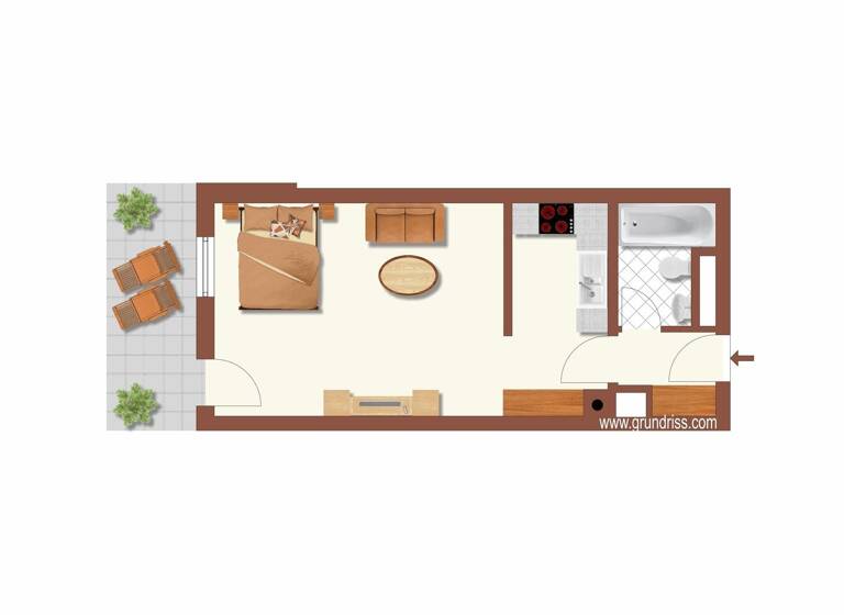 Studio zum Kauf 295.000 € 1 Zimmer 36,6 m² EG Karl Hromadnik Straße 13 Pasing-Obermenzing München 81241