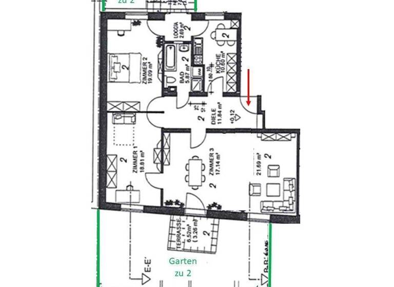 Wohnung zum Kauf 680.000 € 3 Zimmer 115 m² Südweststadt Karlsruhe 76137