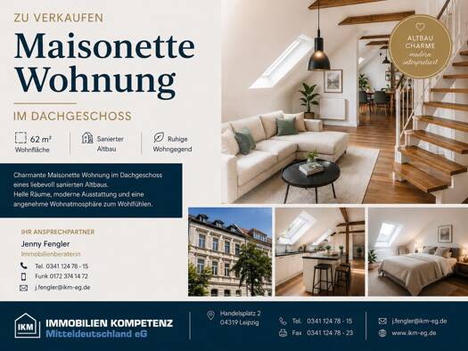 Maisonette zum Kauf 219.000 € 3 Zimmer 62 m² EG Mockau-Süd Nordost 04357