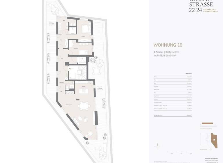 Penthouse zum Kauf - Erstbezug provisionsfrei 2.980.000 € 3 Zimmer 193 m² 2. Geschoss Pasing-Obermenzing München 81245