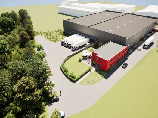 Lagerhalle zur Miete - Erstbezug 2.550 m² Lagerfläche teilbar ab 381 m² Otto-Lilienthal-Straße Genend Moers 47445