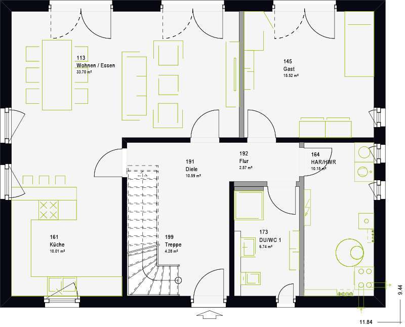 Einfamilienhaus zum Kauf provisionsfrei 221.500 € 6 Zimmer 184 m²<br/>Wohnfläche 600 m²<br/>Grundstück Fronhofen 55471