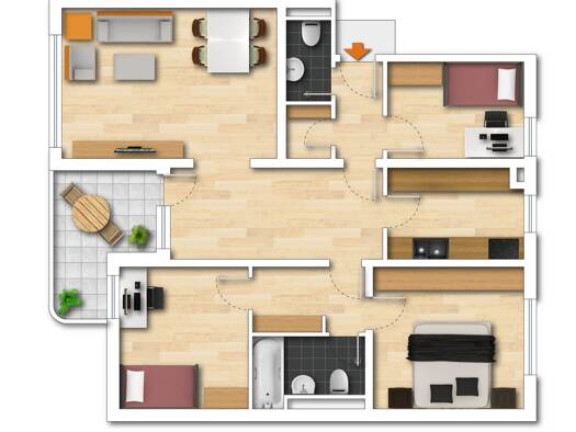 Wohnung zur Miete 1.100 € 3,5 Zimmer 90,6 m² Mögeldorf Nürnberg 90482