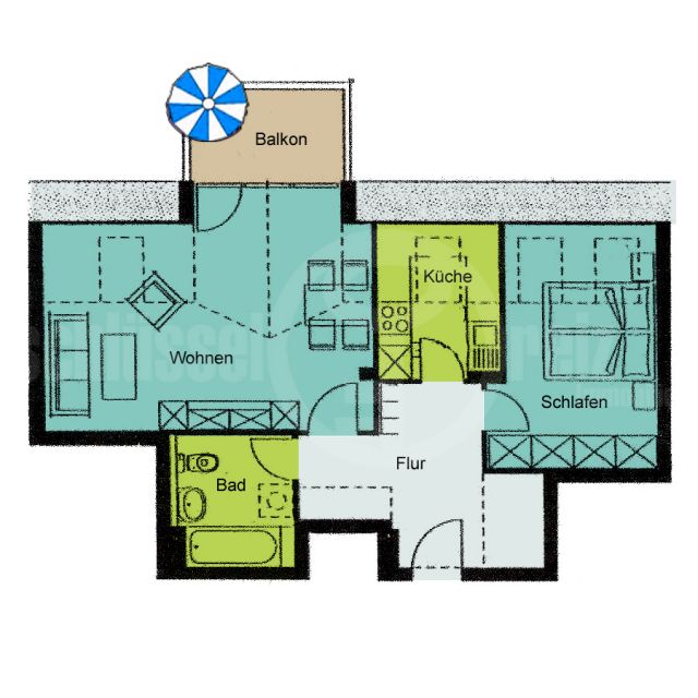 Wohnung zur Miete 475 € 2 Zimmer 56 m²<br/>Wohnfläche 4.<br/>Geschoss 01.03.2025<br/>Verfügbarkeit Lausen-Grünau Leipzig 04207