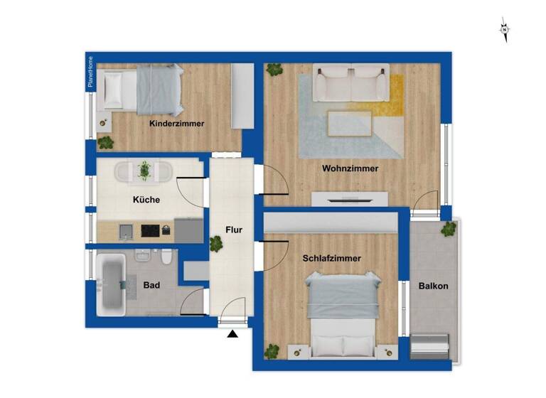 Wohnung zum Kauf provisionsfrei 102.400 € 3 Zimmer 65 m² 2. Geschoss Styrum Mülheim a. d. Ruhr 45476