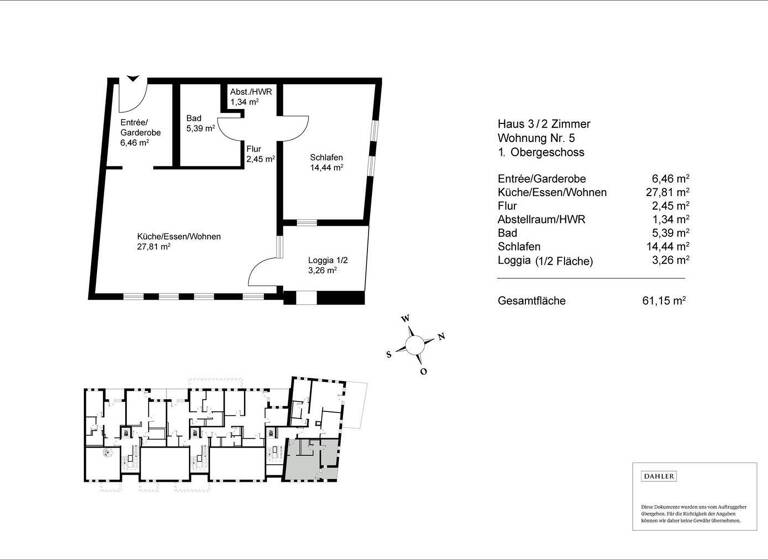 Wohnung zum Kauf - Erstbezug 360.785 € 2 Zimmer 61,2 m² 1. Geschoss Hofkirchen 94544