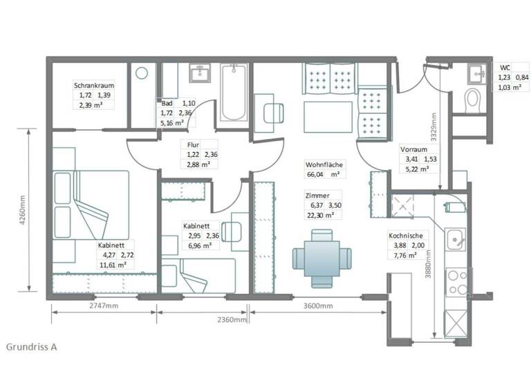 Wohnung zum Kauf 269.000 € 4 Zimmer 66 m² 1. Geschoss Wien 1100