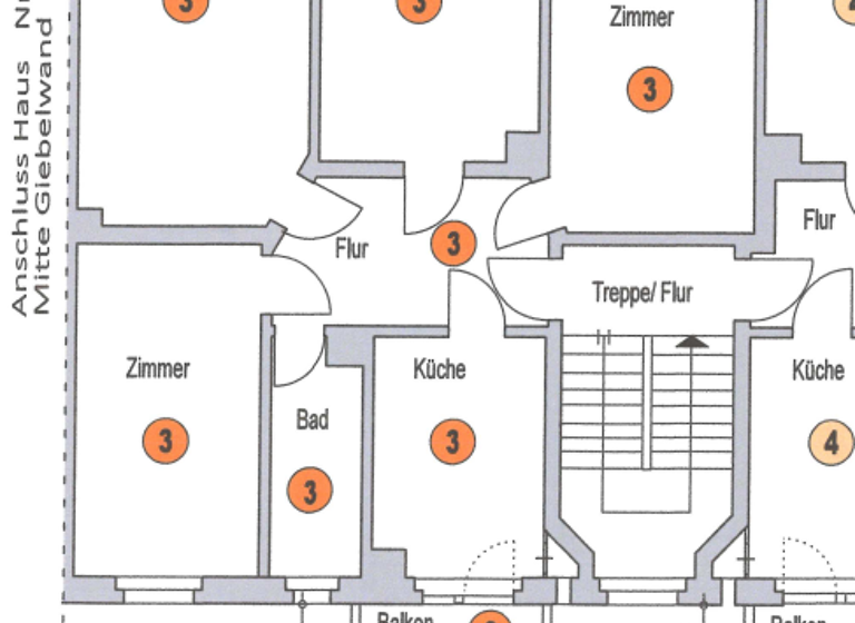 Wohnung zum Kauf provisionsfrei 201.442 € 4 Zimmer 85,7 m² 1. Geschoss Dölitz-Dösen Leipzig 04279