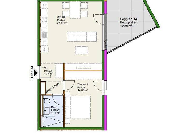 Wohnung zum Kauf - Erstbezug 327.000 € 2 Zimmer 50,2 m² Podersdorf am See 7141