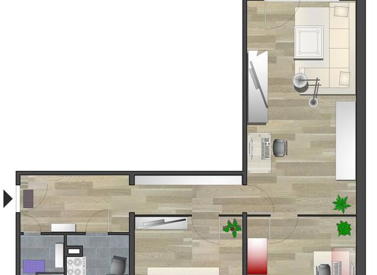 Wohnung zur Miete 430 € 3 Zimmer 69,8 m² 4. Geschoss frei ab 01.07.2026 Augsburger Str. 52 Bernsdorf Chemnitz 09126