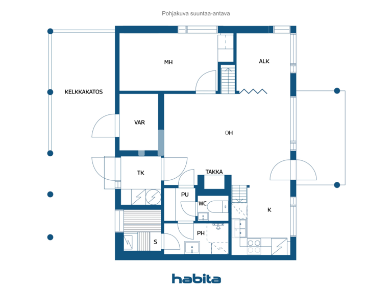Reihenmittelhaus zum Kauf 159.000 € 2 Zimmer 50,5 m² 1.720 m² Grundstück Pikkurakka 5 Kittilä 99130