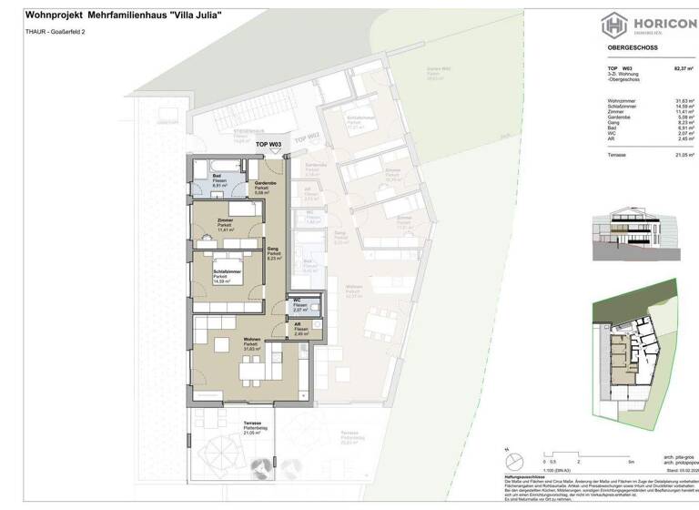 Terrassenwohnung zum Kauf 745.500 € 3 Zimmer 82,4 m² 1. Geschoss Thaur 6065