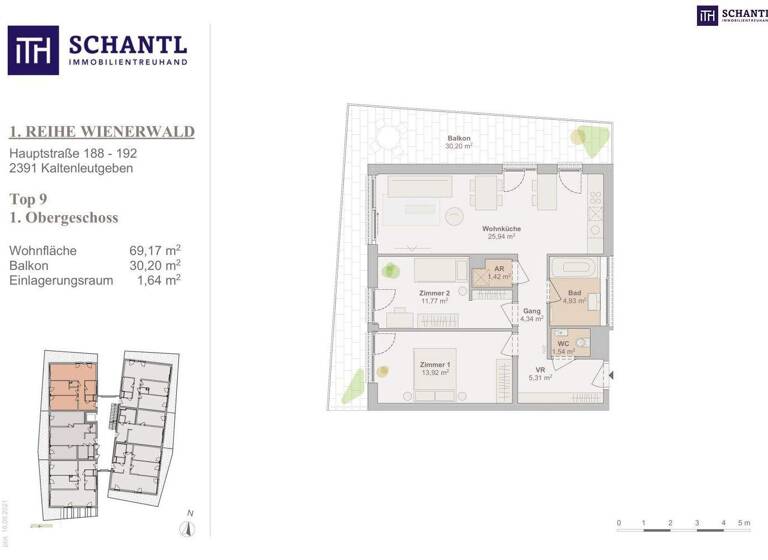 Wohnung zum Kauf - Erstbezug 372.910 € 3 Zimmer 69,2 m² 1. Geschoss Hauptstraße Kaltenleutgeben 2391