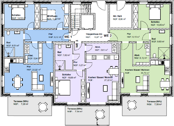 Wohnung zum Kauf als Kapitalanlage geeignet 347.500 € 3 Zimmer 89 m²<br/>Wohnfläche Glandorf Glandorf 49219
