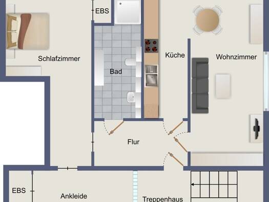 Wohnung zur Miete 630 € 2 Zimmer 70 m² 1. Geschoss Malstatt Mitte 66113