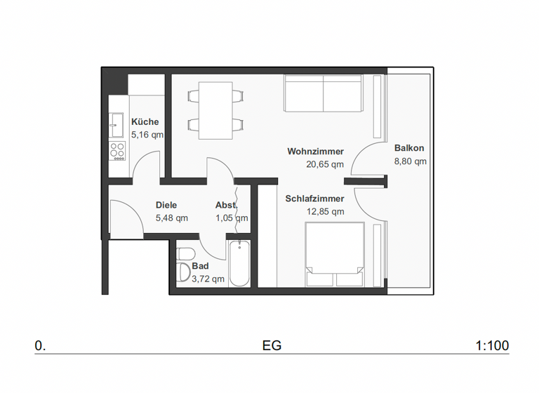 Wohnung zum Kauf 455.000 € 2 Zimmer 53,3 m² 2. Geschoss Obergiesing München 81539