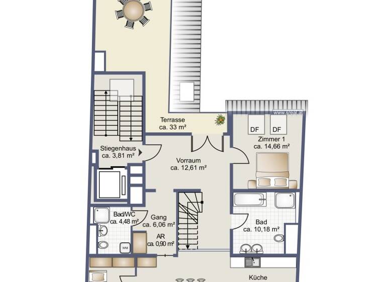 Wohnung zur Miete - Erstbezug 2.370 € 3,5 Zimmer 143,9 m² Wien 1090