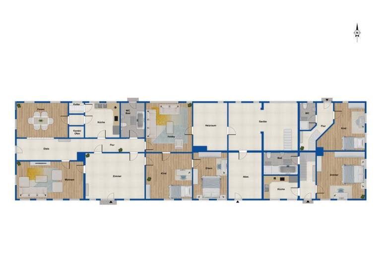 Einfamilienhaus zum Kauf 289.000 € 10 Zimmer 320 m²<br/>Wohnfläche 7.280 m²<br/>Grundstück Hattstedtermarsch 25856