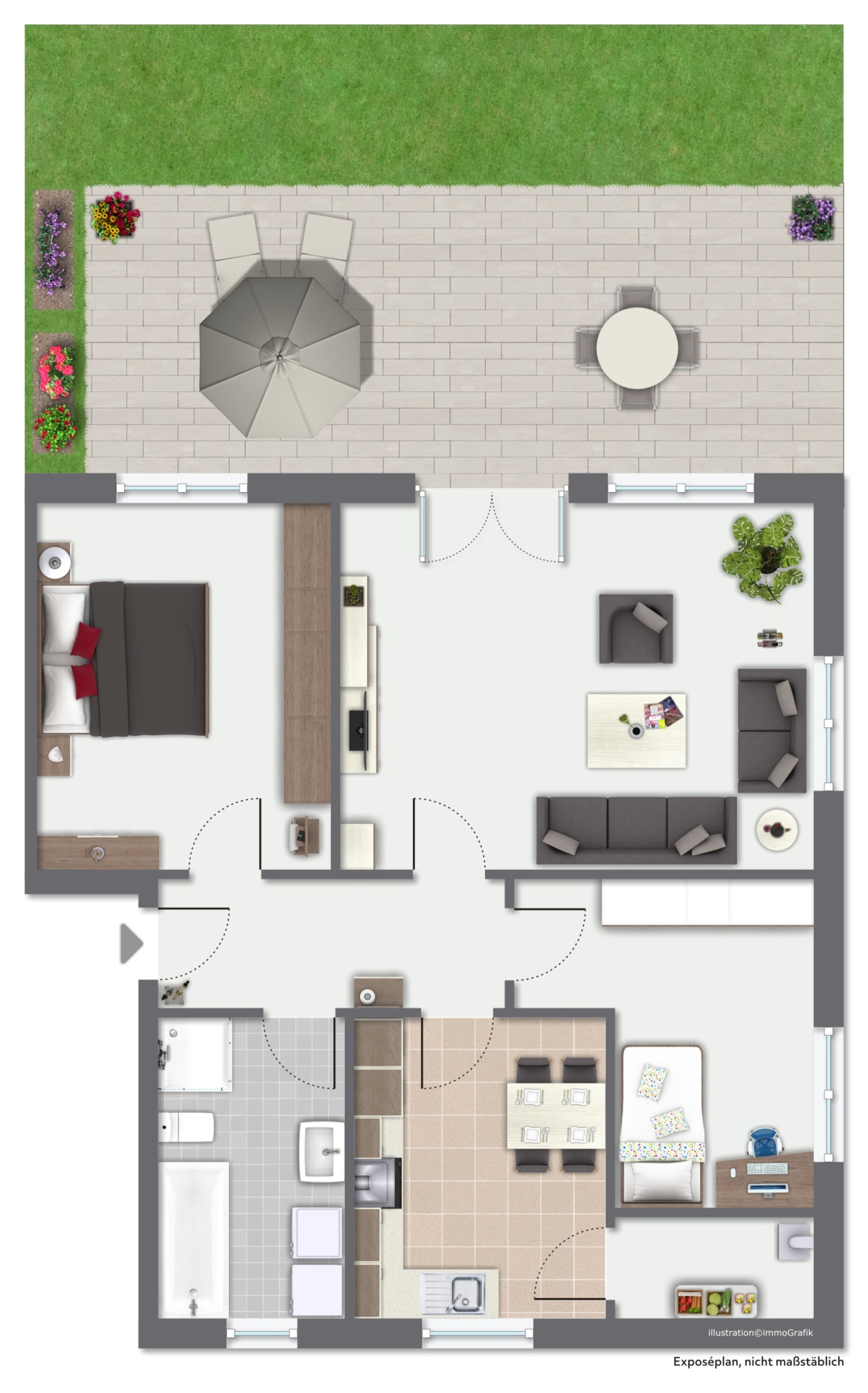 Terrassenwohnung zum Kauf provisionsfrei 179.000 € 3 Zimmer 77 m²<br/>Wohnfläche EG<br/>Geschoss ab sofort<br/>Verfügbarkeit Heiligenstedten 25524