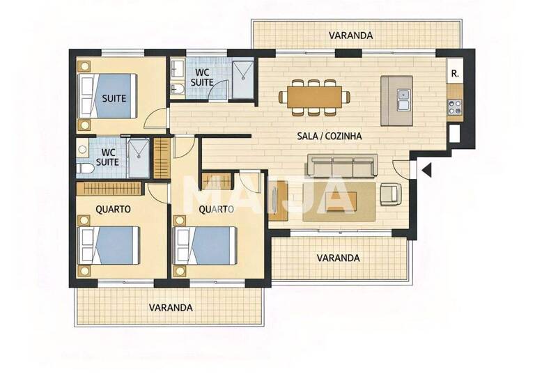 Studio zum Kauf 444.850 € 4 Zimmer 115 m² 5. Geschoss Rua Azinhaga da Patinha 4 AX Quelfes 8700-271