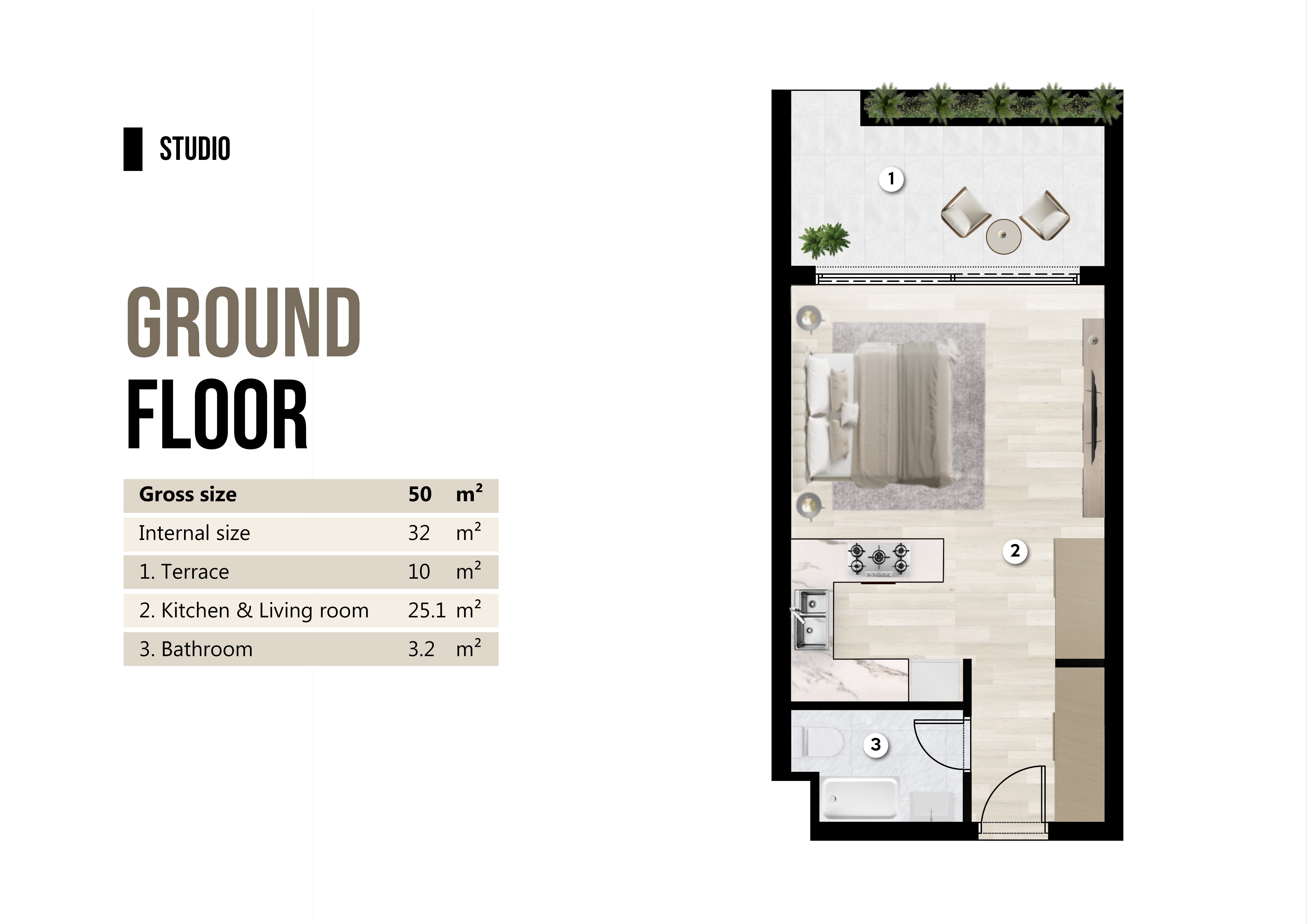 Wohnung zum Kauf provisionsfrei 88.900 € 1 Zimmer 60 m²<br/>Wohnfläche iskele