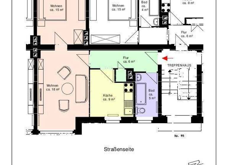 Wohnung zur Miete 340 € 2 Zimmer 53,5 m² EG Poststr. 15 Eisenhüttenstadt 15890