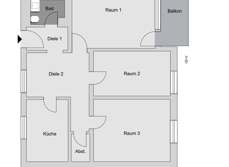 Wohnung zur Miete 720 € 3 Zimmer 65,7 m² 1. Geschoss frei ab 01.03.2026 Horchheimer Höhe 1 Horchheimer Höhe Koblenz 56076