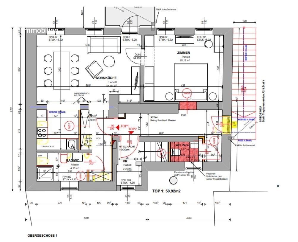 Wohnung zur Miete 499 € 2 Zimmer 50,9 m²<br/>Wohnfläche 1.<br/>Geschoss ab sofort<br/>Verfügbarkeit Haag 3350