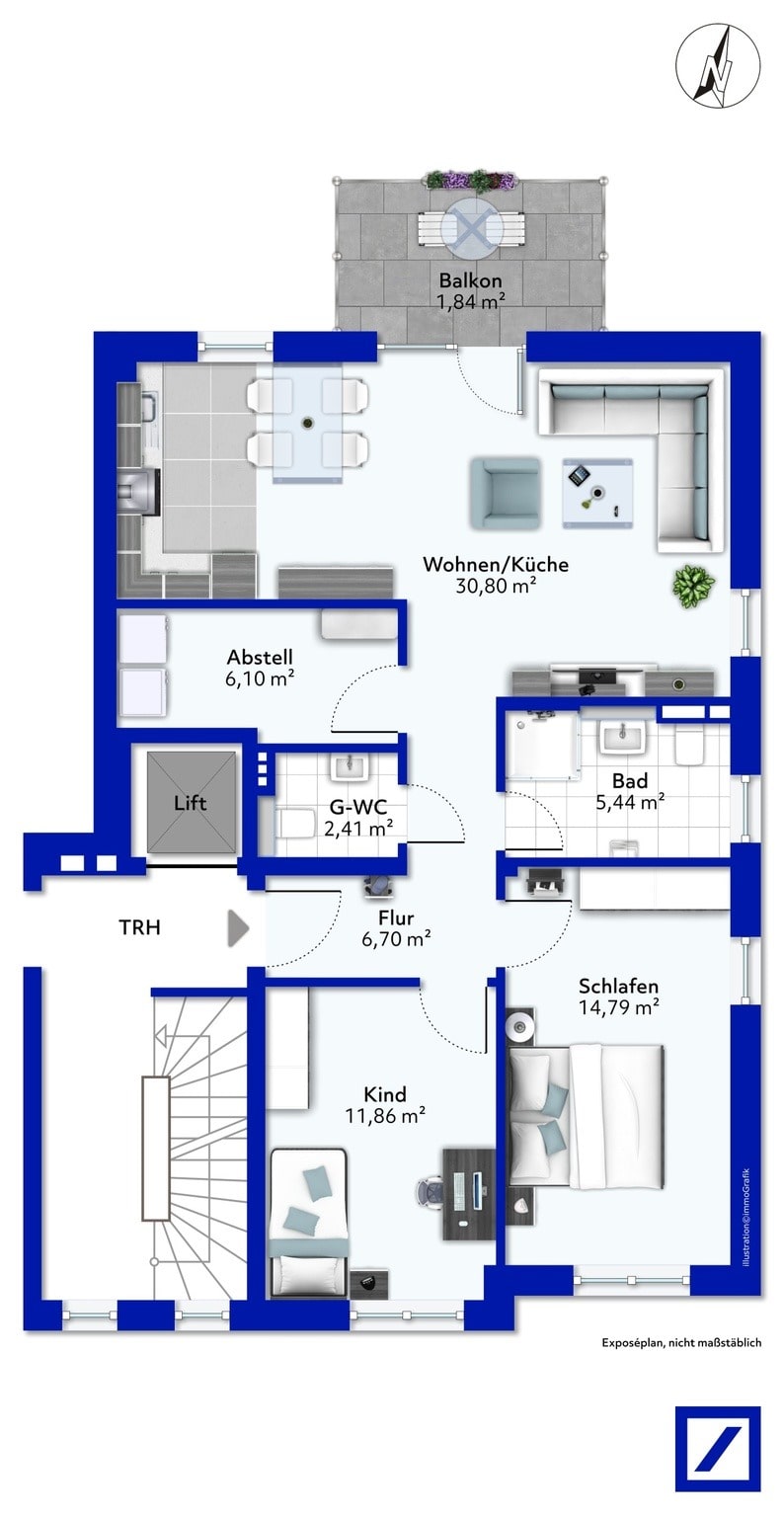 Wohnung zum Kauf provisionsfrei nur mit Wohnberechtigungsschein 353.188 € 3 Zimmer 80,3 m²<br/>Wohnfläche 1.<br/>Geschoss Bitburg Bitburg 54634