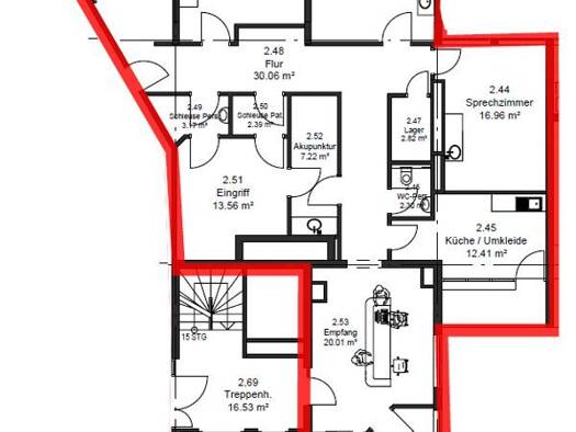 Praxis zur Miete 2.360 € 7 Zimmer 188 m² Bürofläche Innenstadt Regensburg 93047