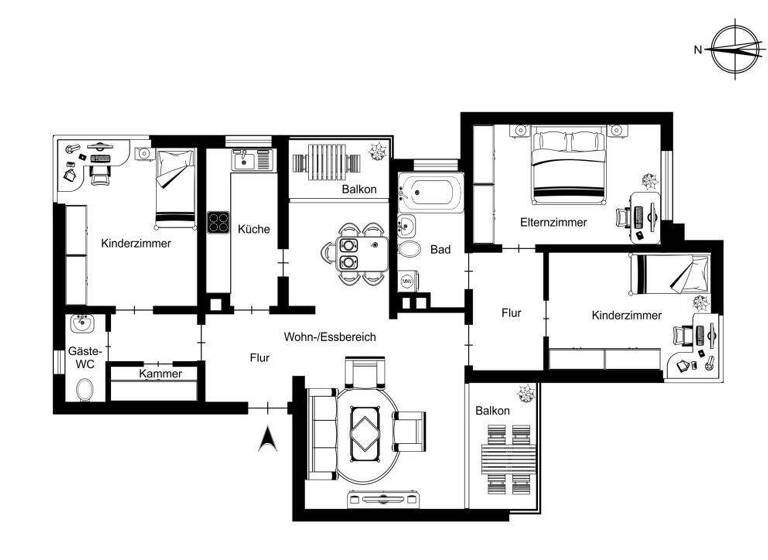 Wohnung zum Kauf 315.000 € 4 Zimmer 97 m² Reinbek 21465