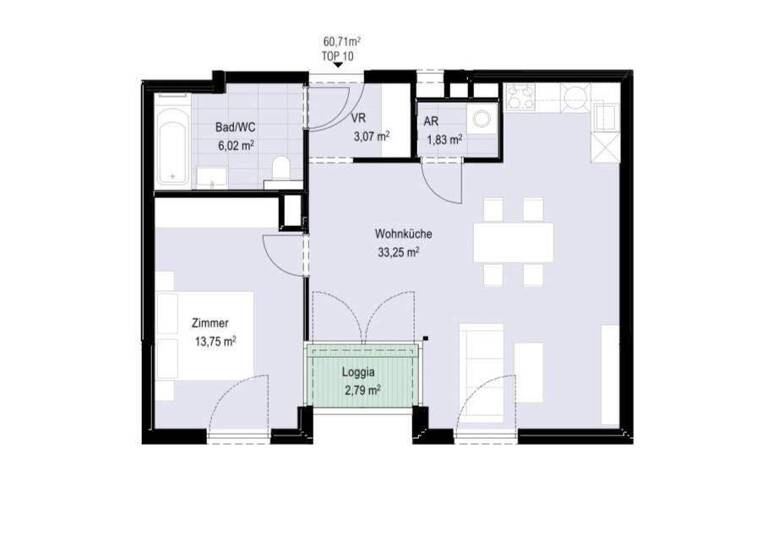 Wohnung zum Kauf - Erstbezug 485.700 € 2 Zimmer 61 m² 2. Geschoss Wien 1180