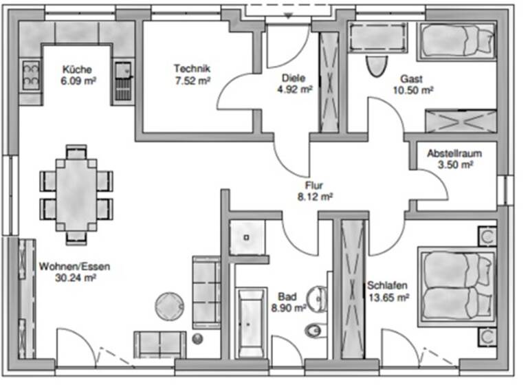 Bungalow zum Kauf provisionsfrei 342.000 € 3,5 Zimmer 95 m² 480 m² Grundstück Rohr Rohr i.NB 93352